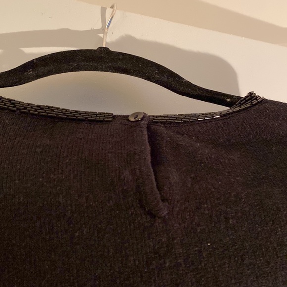 Moda Seta Sandra King size M silk & cashmere short sleeved black sweater - Picture 4 of 7